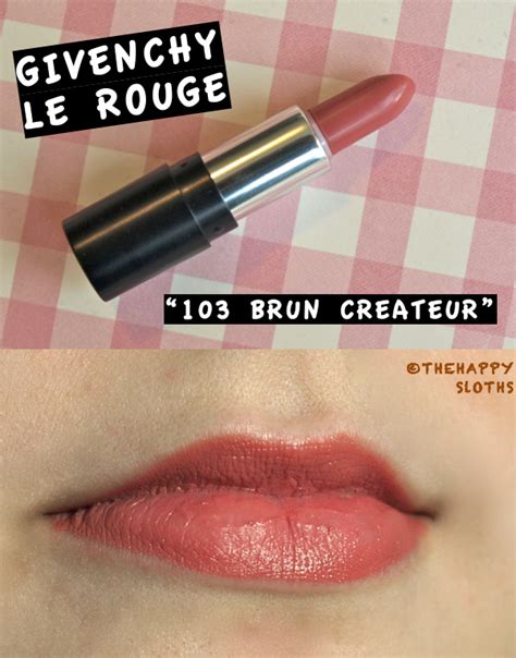 givenchy brun createur review|Givenchy Brun Createur (103) Le Rouge Review & Swatches.